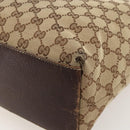 GUCCI GG Canvas Tote Bag Beige Gold 153009 Auth 175626-15