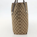 GUCCI GG Canvas Tote Bag Beige Gold 153009 Auth 175626-3