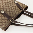 GUCCI GG Canvas Tote Bag Beige Gold 153009 Auth 175626-6