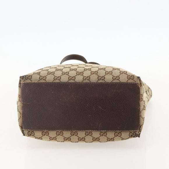 GUCCI GG Canvas Tote Bag Beige Gold 153009 Auth 175626