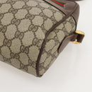 GUCCI GG Supreme Web Sherry Line Bag PVC Beige Gold 001 113 6472 Auth 175628-14