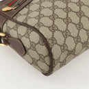 GUCCI GG Supreme Web Sherry Line Bag PVC Beige Gold 001 113 6472 Auth 175628-15