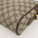 GUCCI GG Supreme Web Sherry Line Bag PVC Beige Gold 001 113 6472 Auth 175628-16
