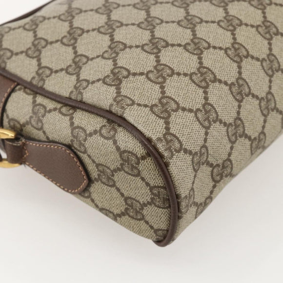 GUCCI GG Supreme Web Sherry Line Bag PVC Beige Gold 001 113 6472 Auth 175628