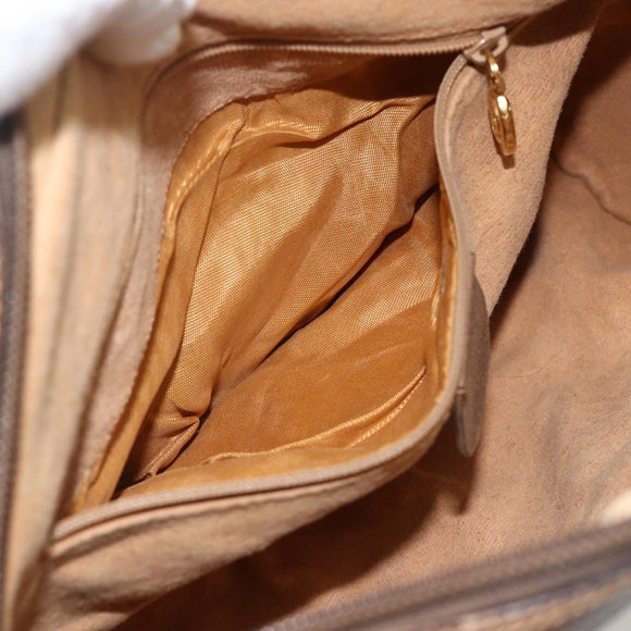 GUCCI GG Supreme Web Sherry Line Bag PVC Beige Gold 001 113 6472 Auth 175628