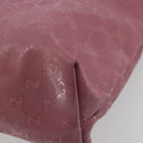 GUCCI GG implementation Tote Bag PVC Pink Gold 211137 Auth 175631-12