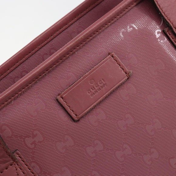 GUCCI GG implementation Tote Bag PVC Pink Gold 211137 Auth 175631