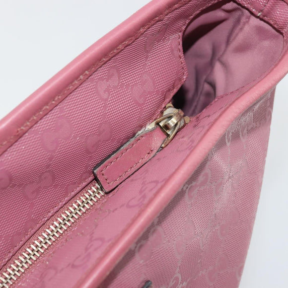 GUCCI GG implementation Tote Bag PVC Pink Gold 211137 Auth 175631