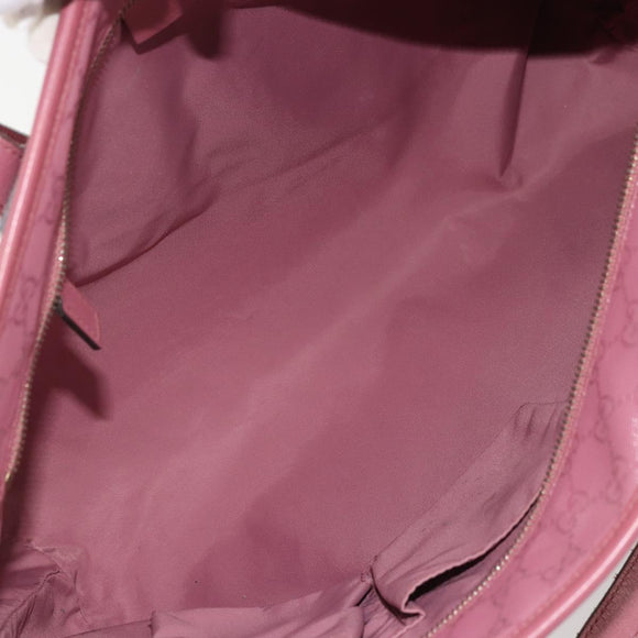 GUCCI GG implementation Tote Bag PVC Pink Gold 211137 Auth 175631