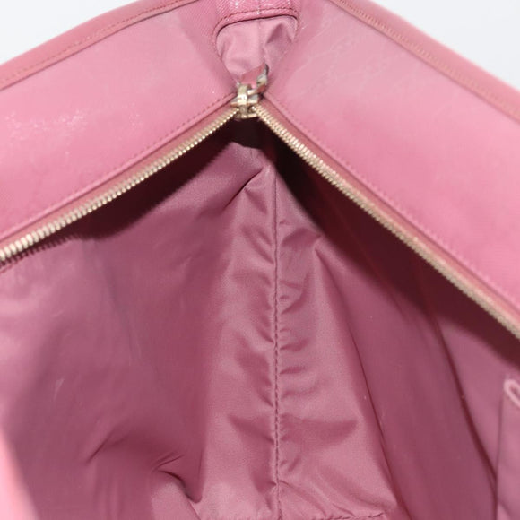 GUCCI GG implementation Tote Bag PVC Pink Gold 211137 Auth 175631
