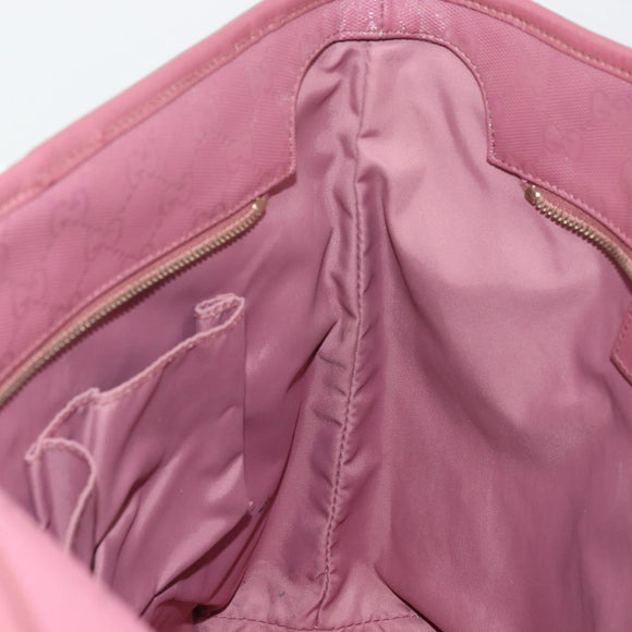 GUCCI GG implementation Tote Bag PVC Pink Gold 211137 Auth 175631