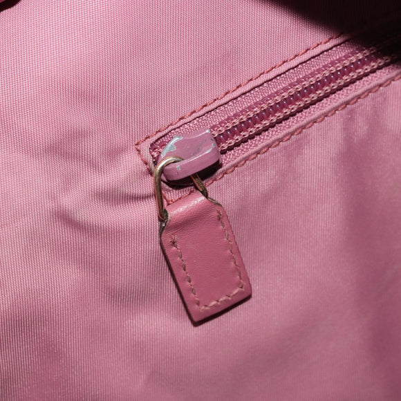 GUCCI GG implementation Tote Bag PVC Pink Gold 211137 Auth 175631