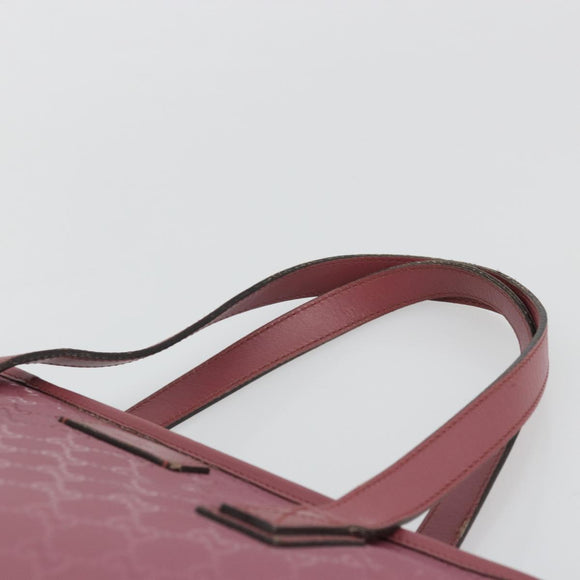 GUCCI GG implementation Tote Bag PVC Pink Gold 211137 Auth 175631