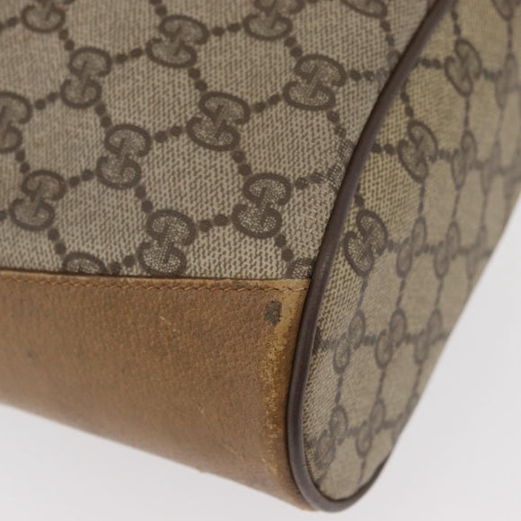 GUCCI GG Supreme Web Sherry Line Bag PVC Beige Gold 41 02 034 Auth 175632