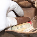 GUCCI GG Supreme Web Sherry Line Bag PVC Beige Gold 41 02 034 Auth 175632-12