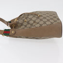GUCCI GG Supreme Web Sherry Line Bag PVC Beige Gold 41 02 034 Auth 175632-4
