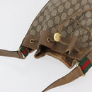 GUCCI GG Supreme Web Sherry Line Bag PVC Beige Gold 41 02 034 Auth 175632-6