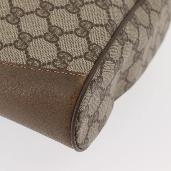 GUCCI GG Supreme Web Sherry Line Bag PVC Beige Gold 41 02 034 Auth 175633