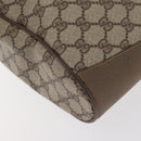 GUCCI GG Supreme Web Sherry Line Bag PVC Beige Gold 41 02 034 Auth 175633-16