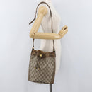 GUCCI GG Supreme Web Sherry Line Bag PVC Beige Gold 41 02 034 Auth 175633-21