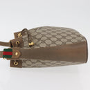 GUCCI GG Supreme Web Sherry Line Bag PVC Beige Gold 41 02 034 Auth 175633-4