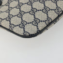 GUCCI GG Supreme Sherry Line Shoulder Bag PVC Navy Gold 98 02 047 Auth 175634-13