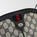 GUCCI GG Supreme Sherry Line Shoulder Bag PVC Navy Gold 98 02 047 Auth 175634-14