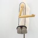 GUCCI GG Supreme Sherry Line Shoulder Bag PVC Navy Gold 98 02 047 Auth 175634-22