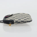 GUCCI GG Supreme Sherry Line Shoulder Bag PVC Navy Gold 98 02 047 Auth 175634-5