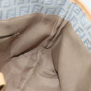 FENDI Zucchino Canvas Tote Bag Light Blue Silver Auth 175635-18