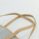 FENDI Zucchino Canvas Tote Bag Light Blue Silver Auth 175635-8