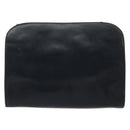 Salvatore Ferragamo Gancini Chain Shoulder Bag Leather Navy Gold Auth 175636-2