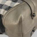 BURBERRY Nova Check Tote Bag Canvas Gray Silver Auth 175637A-14