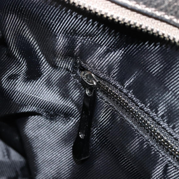 BURBERRY Nova Check Tote Bag Canvas Gray Silver Auth 175637A