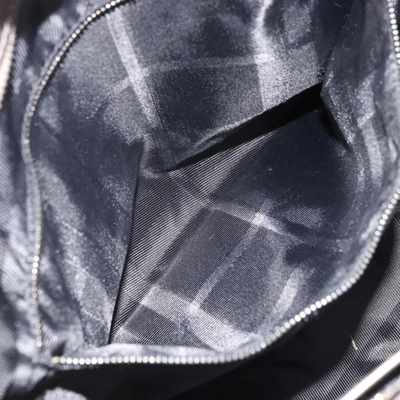 BURBERRY Nova Check Tote Bag Canvas Gray Silver Auth 175637A