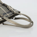 BURBERRY Nova Check Tote Bag Canvas Gray Silver Auth 175637A-7