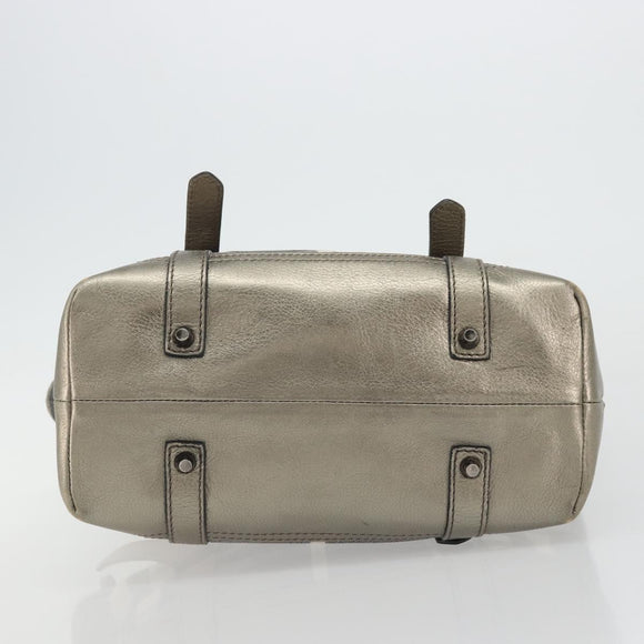 BURBERRY Nova Check Tote Bag Canvas Gray Silver Auth 175637A