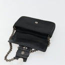 PRADA Chain Shoulder Bag Nylon Brown Silver Auth 175639A-16