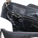 PRADA Chain Shoulder Bag Nylon Brown Silver Auth 175639A-21