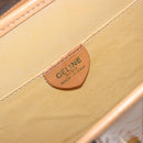 CELINE Macadam Canvas Medallion Shoulder Bag PVC Leather Brown Gold Auth 175640A-18