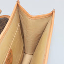 CELINE Macadam Canvas Medallion Shoulder Bag PVC Leather Brown Gold Auth 175640A-19