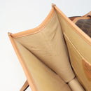 CELINE Macadam Canvas Medallion Shoulder Bag PVC Leather Brown Gold Auth 175640A-20