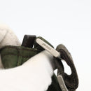 PRADA Shoulder Bag Nylon Green Silver Auth 175643-9