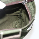 PRADA Shoulder Bag Nylon Green Silver Auth 175643-20