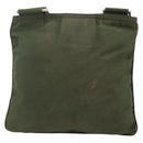 PRADA Shoulder Bag Nylon Green Silver Auth 175643-2
