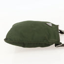 PRADA Shoulder Bag Nylon Green Silver Auth 175643-4