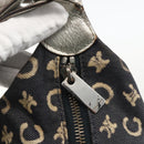 CELINE C Macadam Canvas Shoulder Bag Navy Silver Auth 175644A-14
