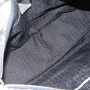 CELINE C Macadam Canvas Shoulder Bag Navy Silver Auth 175644A-16