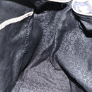 CELINE C Macadam Canvas Shoulder Bag Navy Silver Auth 175644A-18