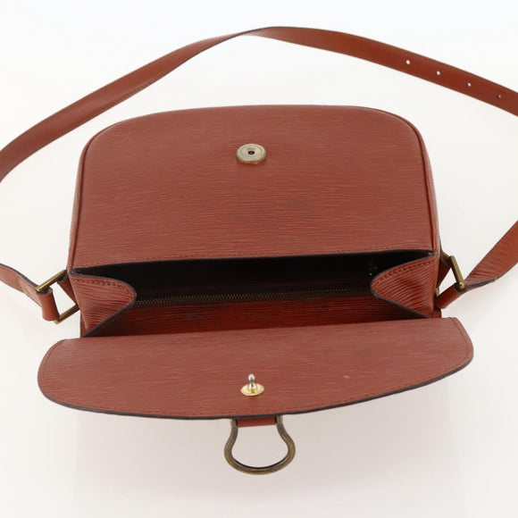 LOUIS VUITTON Epi Saint Cloud GM Shoulder Bag Brown M52193 LV Auth 175646